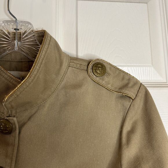 Ralph Lauren Denim Supply Jacket Cotton Military Gold Buttons Peplum Back Medium - Picture 6 of 14